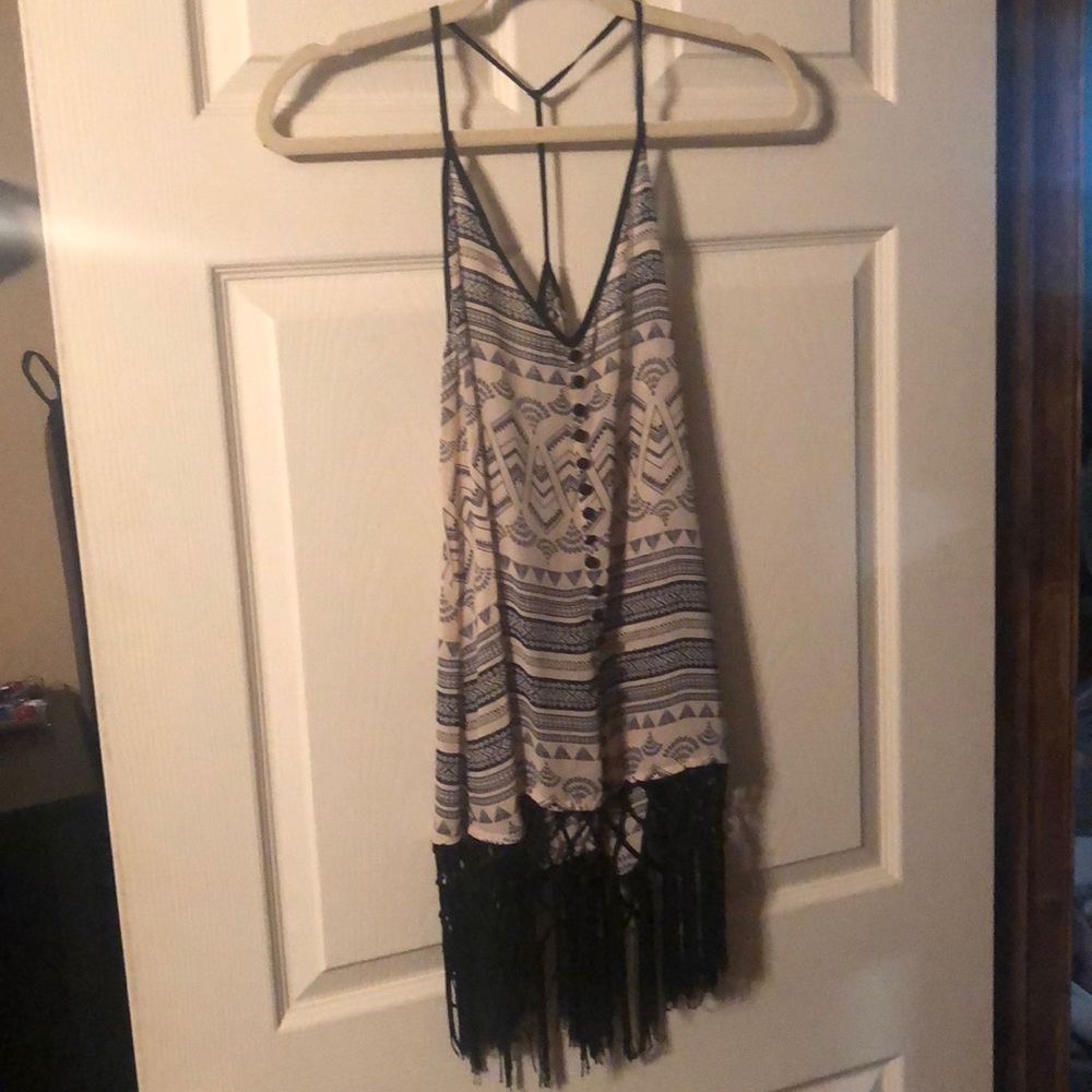 Fringe dress tank